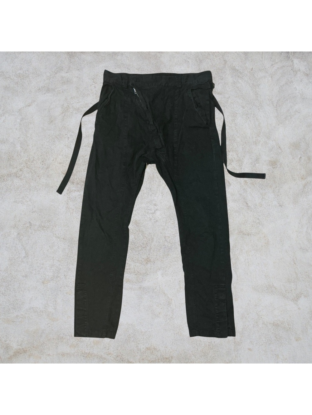 Alexandre Plokhov Black Cinch Strap Trousers Avant Garde
